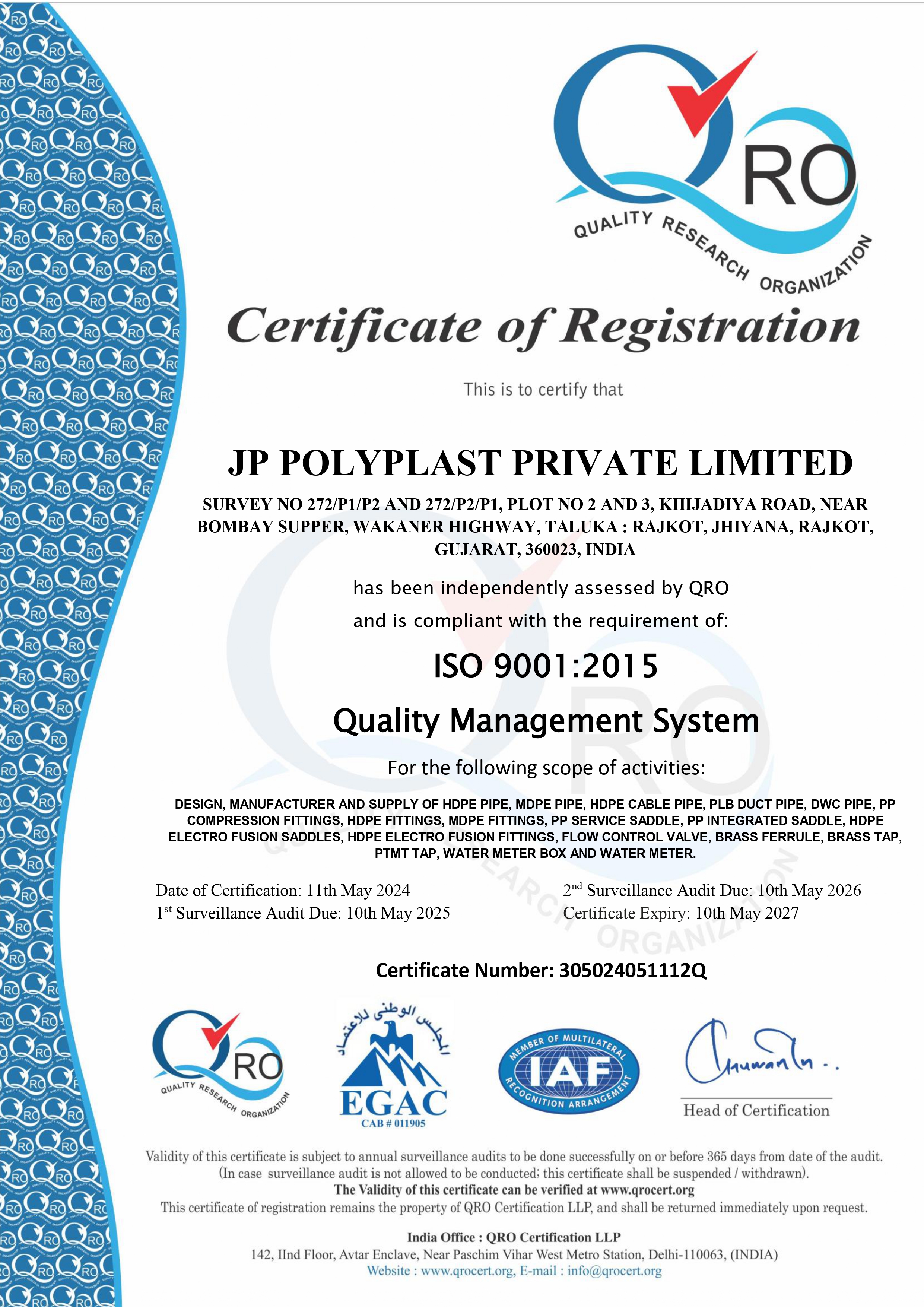 ISO 9001:2015 Certification